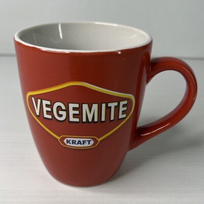Kraft Vegemite Coffee Mug Ceramic Red Dishwasher Safe (VGC) + FREE POST AUS