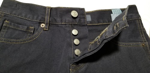 Brandy Melville Damen-Jeansshorts abgeschnitten Knopfleiste dunkelblau Größe 24 - Bild 2 von 7