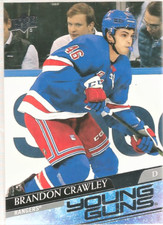 2020-21 UD Series 2 Young Guns #464 Brandon Crawley New York Rangers Rookie