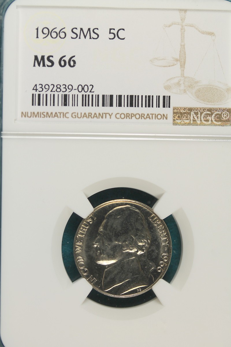 1966 NGC SMS MS66 JEFFERSON NICKEL!! #A6490 | eBay
