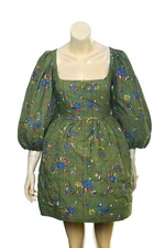 Rhode Resort Quilted Mini Dress XS 2 Women's Casual 3/4 Sleeve Short NEW 40167