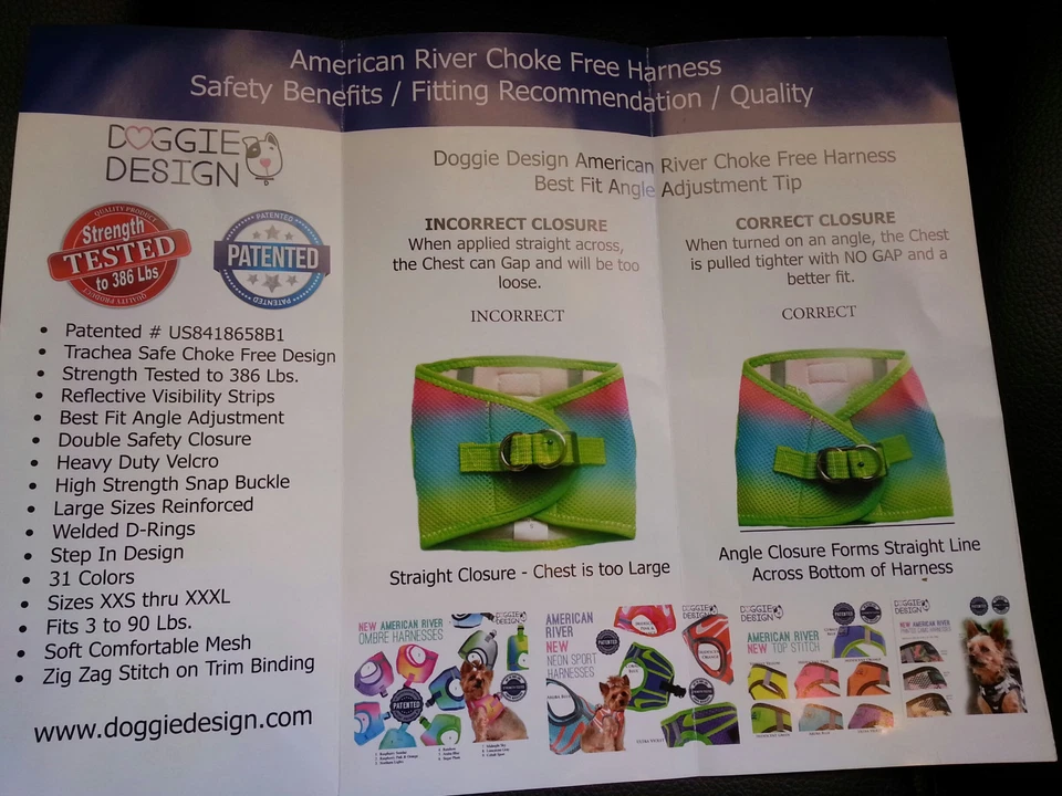 ARNÉS PARA PERROS Ultra Paso SIN ESTRANGULADORES American River Doggie DISEÑO TODOS LOS TAMAÑOS Foto 3 de 4