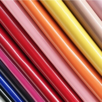 PU Faux Leather Latex Wet Look Shiny Fabric Flannel Backed Clothing Material YM0