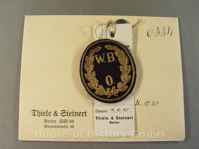 59263: T&S, Merchant Navy Cap Badge, WBO WITH OAK LEAF WREATH, October 1940