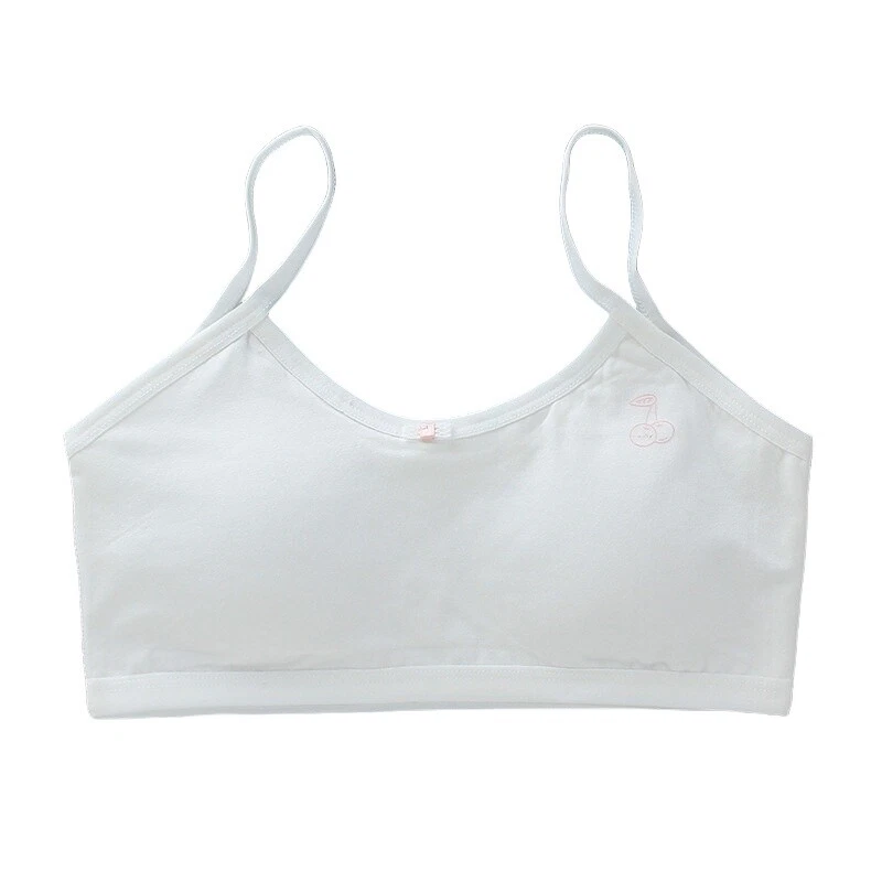 Paquete de 4 sujetadores de entrenamiento de algodón suave para niños y niñas ropa interior corta deportiva 10-15 años Foto 4 de 4