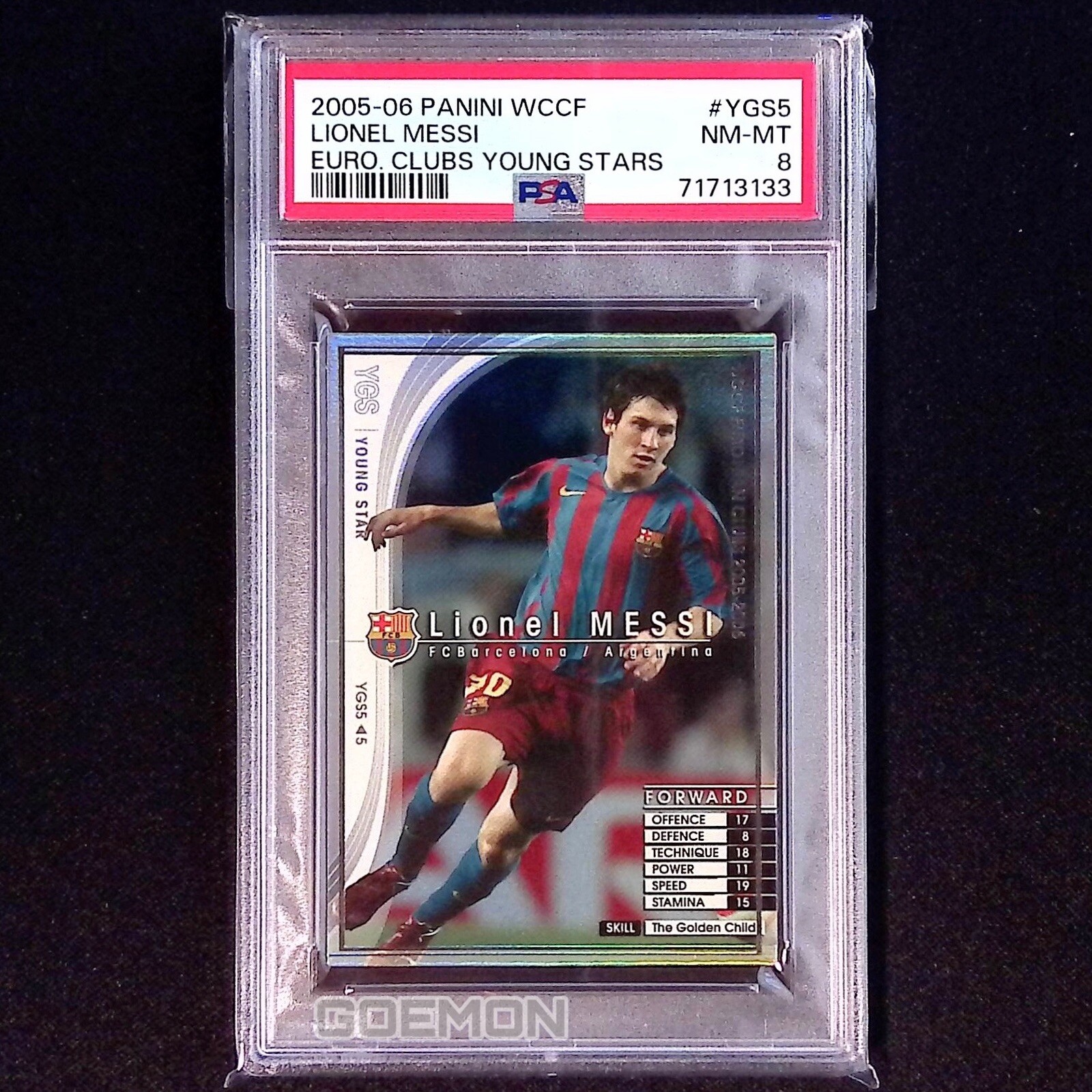 Lionel Messi 2005 Panini WCCF European Clubs #YGS5 Young Stars