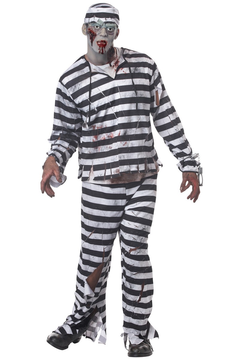 Amscan Jailbird Con Herren Kostüm - Gefängnis-Outfit Mit Nummer, Hose & Mütze, Polyester