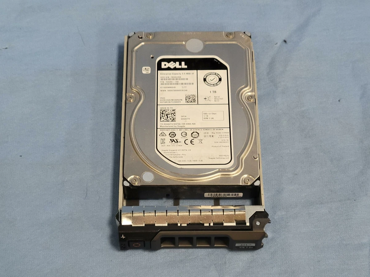 Dell DGNTV 1TB 7.2k 12Gb/s 3.5” SAS Hard Drive Seagate ST1000NM0045