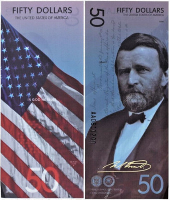 Us President, Ulysses S. Grant Fifty Dollars, Un-currency Money -Colorful  Notes