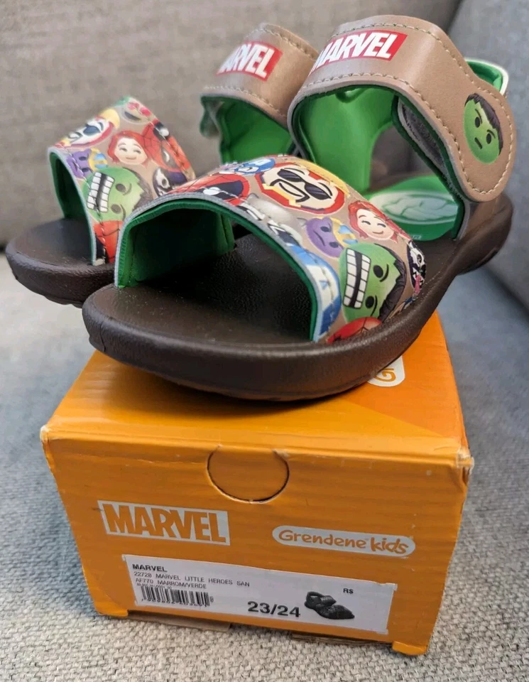 Sandalias Grendene Niños Marvel Little Heroes Zapatos Niño Pequeño Talla 9 Nuevas Foto 2 de 4