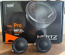 HERTZ MP 25.3 Mille Pro 1-3/16" Tetolon Fiber Dome Tweeters w/ Neodymium Magnets