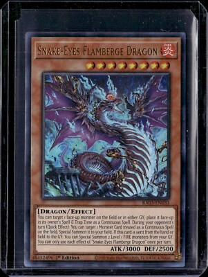 Yugioh! Snake-Eyes Flamberge Dragon Rare 1st Edition Prismatic Foil | eBay