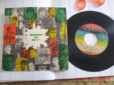 7'' ADRIANO CELENTANO MONDO IN MI 7a UNA FESTA SUI PRATI VG