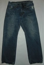 American Eagle Outfitters Mens Jeans Sz 26X28 26 X 28 Vintage HOLES Medium Wash