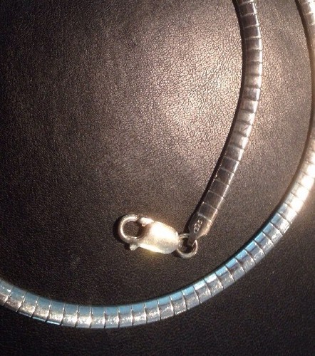 Omega Sterling Silver Necklace 16" - Picture 4 of 12