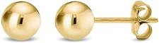 New 18K Gold Filled Round Ball Post Stud Earrings  Choose: 3mm 4mm 5mm 6mm 7mm