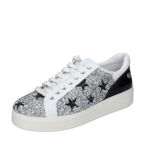 LIU JO Sneakers Donna 2020 Scarpe Pelle Suede Nylon Stampa Grigie Lacci  Nuove | eBay