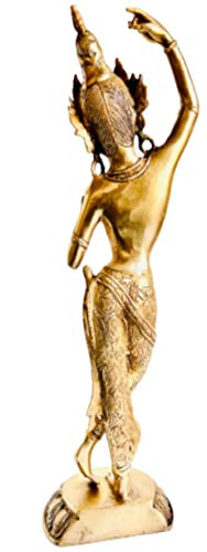 QT Green Tara Lady Buddha Statue 20 in Tall Standing Tibetan White Tara - Picture 3 of 4