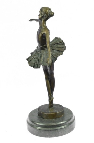 Bronze Dancer Ballerina Bronze Statue Sculpture Figurine Marble Base Vintage Art - Picture 6 of 7