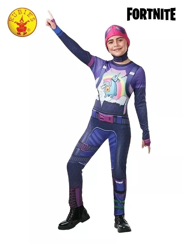 Licensed Girls Fortnite Brite Bomber Costume Teen Halloween Rubie's Jumpsuit