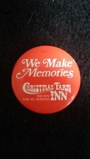 Christmas Farm Inn Promotional Shirt Pin *We Make Memories* Vintage 1980's