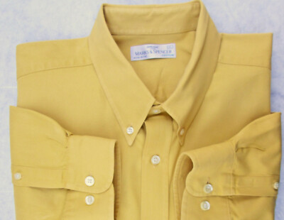 Marks & Spencer XL Men's Light Gold Cotton Dress Shirt 39.99! Free Ship! Marks & Spencer XL Men's Light Gold Cotton Dress Shirt 39.99! Free Ship!