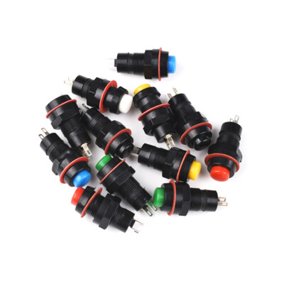 Power Switch Push Button Momentary Red Yellow Blue White Green Black 10mm