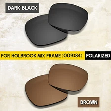 Black & Brown POLARIZED Lenses for Oakley Holbrook Mix OO9384 57mm Frame, 1.5MM
