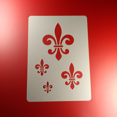 A3 Schablone Fleur de Lis 4 Größen - BO343