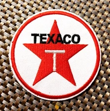Texaco round logo Embroidered Patch Iron Sew-On US ship Car Gasoline Motor Oil