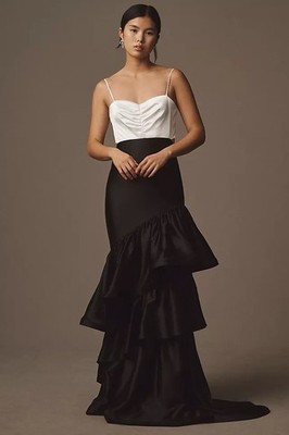 NWT Dress the Population Black Label Clarice Maxi Dress Gown Formal Women s XS