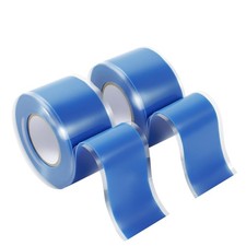 Self Fusing Silicone Tape 2 Rolls 1 in x 10' Blue Waterproof Rescue Tape Rubber