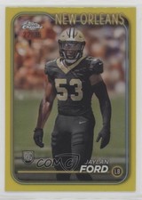 2024 Topps Chrome Rookies Yellow Refractor 22/75 Jaylan Ford #269 12hh