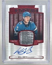 2024-25 Will Smith The Cup Auto Laundry Tag /4 RC Red Foil Sharks SSP