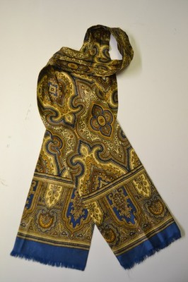 gelbe Seide Herren Krawatte / Schal mit Paisleymuster