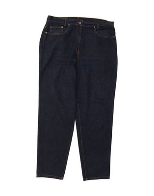 JOHN F GEE Damen Tapered Jeans EU 46 XL W36 L32 Navy Blau Baumwolle CC54