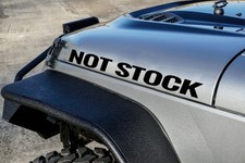 Not Stock Windshield or Hood Side Vinyl Decal Banner for Trucks SUVs