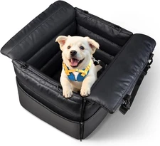 Dog Car Seats for Small Dogs: Safe & Soft Travel Booster with Safety Leash