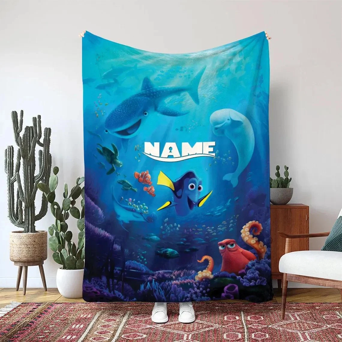 Personalized Fleece Blanket Funny Finding Dory Happy Fleece Blanket