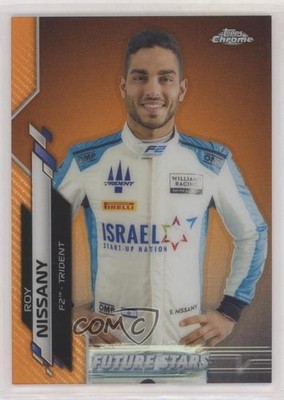 2020 Topps Chrome Formula 1 Future Stars Orange Refractor 22/25 Roy Nissany 0q9m