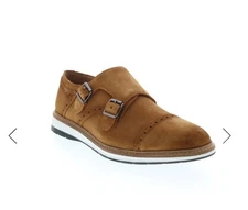 Clarks Men's Chantry Monk Tobacco Suede Casual Shoe size 11 new.