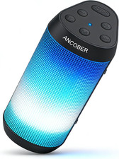 Portable Wireless Bluetooth Speaker with HD Powerful Stereo Sound, 8 Cool LED Li