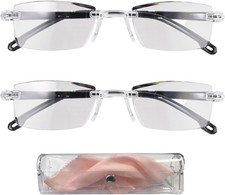 2 Pcs of Auto Focus Glasses, Intelligent Zoom Anti-Blue Light Presbyopia Glass w