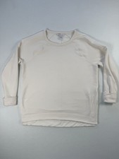 Athleta Cozy Plush Fleece Raglan Sweatshirt IvoryCream Off-White Size Medium