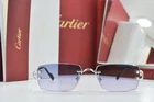 New Cartier Rimless decor c sunglasses g plated metal Frame glasses CT0550S