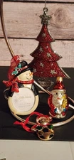 Lot Of 4 Assorted Sparkley Christmas Ornaments.  All Great Condition.  So Pretty