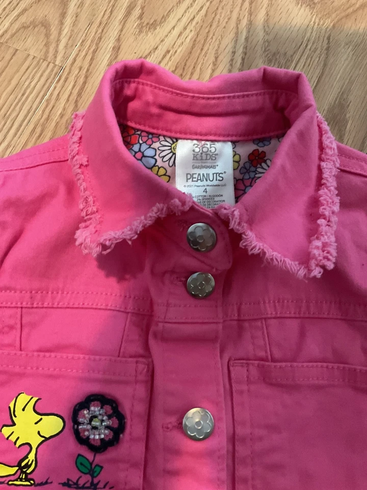 Chaqueta Garanimals Peanuts Snoopy Woodstock Rosa Talla Niños 4 (26” Pecho y 11” de Largo Foto 3 de 4