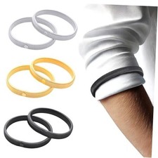 6 Pieces Shirt Sleeve Holders - Stretchy Metal Armbands, Anti-Slip Sleeve