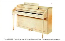 Lester "Betsy Ross Spinet" PIANO, Advertising Chrome MUSIC Postcard