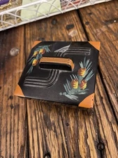 Vintage Safety Smoker Ash Tray Kit  With Lid Funky Art Nouveau Pine Cone